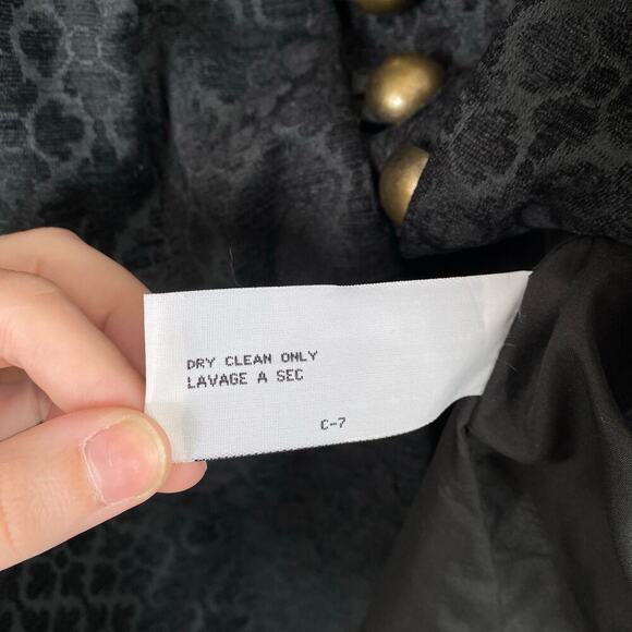 Anthropologie Black Patterned Jacket - Picture 8 of 8